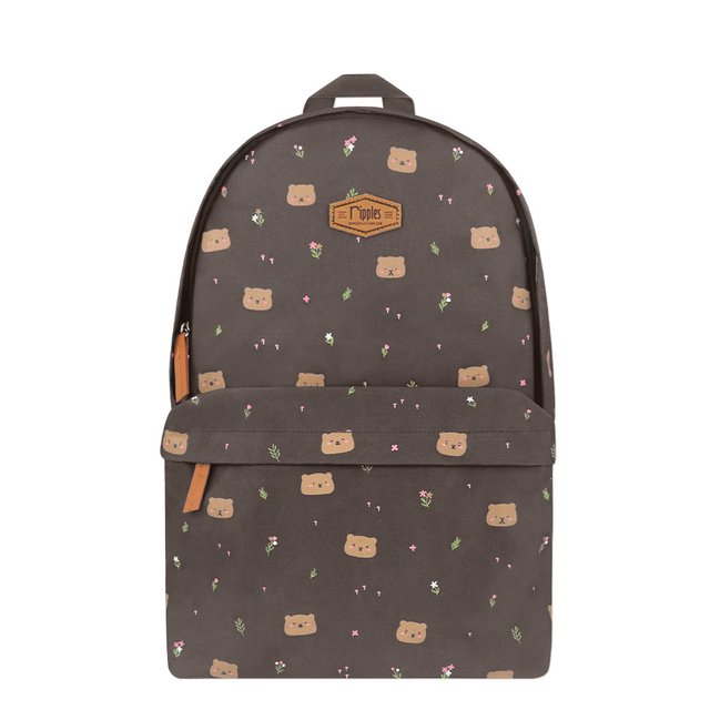 Bear School Backpack (Brown) 