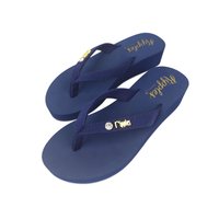 Adele Ladies Sandals Mid Wedge (Navy Blue)