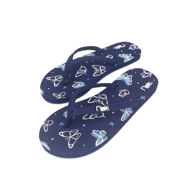 Butterfly Ladies Flip Flops (Navy Blue) Butterfly Ladies Flip Flops (Navy Blue)
