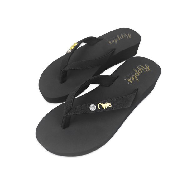 Adele Ladies Sandals Mid Wedge (Black) Adele Ladies Sandals Mid Wedge (Black)