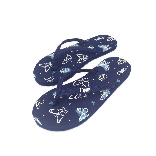 Butterfly Ladies Flip Flops (Blue) 
