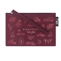 Singapore Iconic Gems Essential Pouch (Maroon)