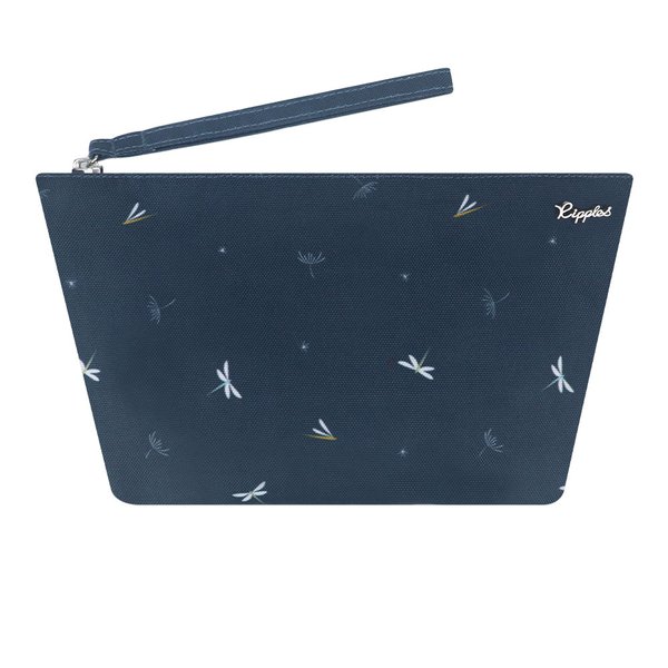 Dragonfly and Dandelions Cosmetic Pouch (Grey Blue) Dragonfly and Dandelions Cosmetic Pouch (Grey Blue)