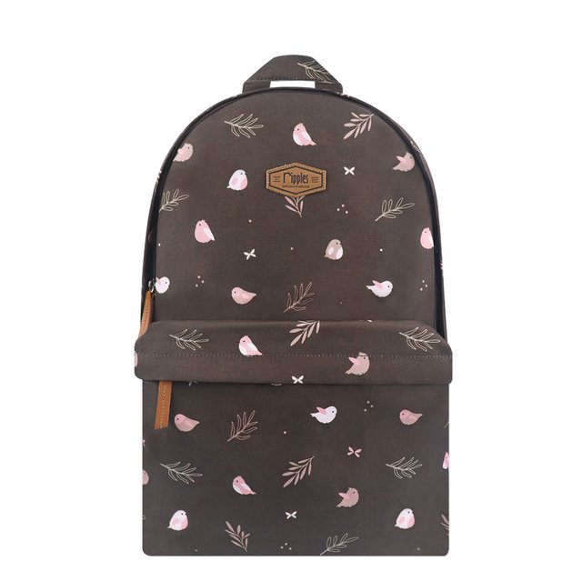 Birds School Backpack (Brown)