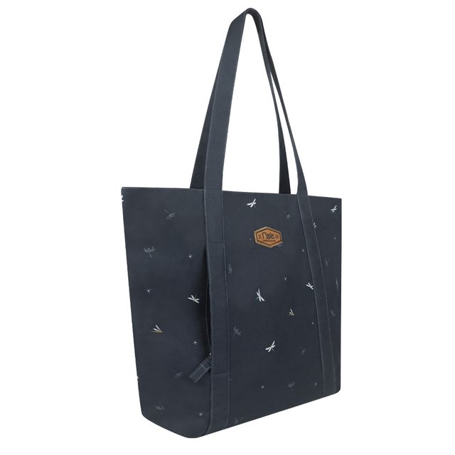 Dragonfly and Dandelions Tote Bag (Black)