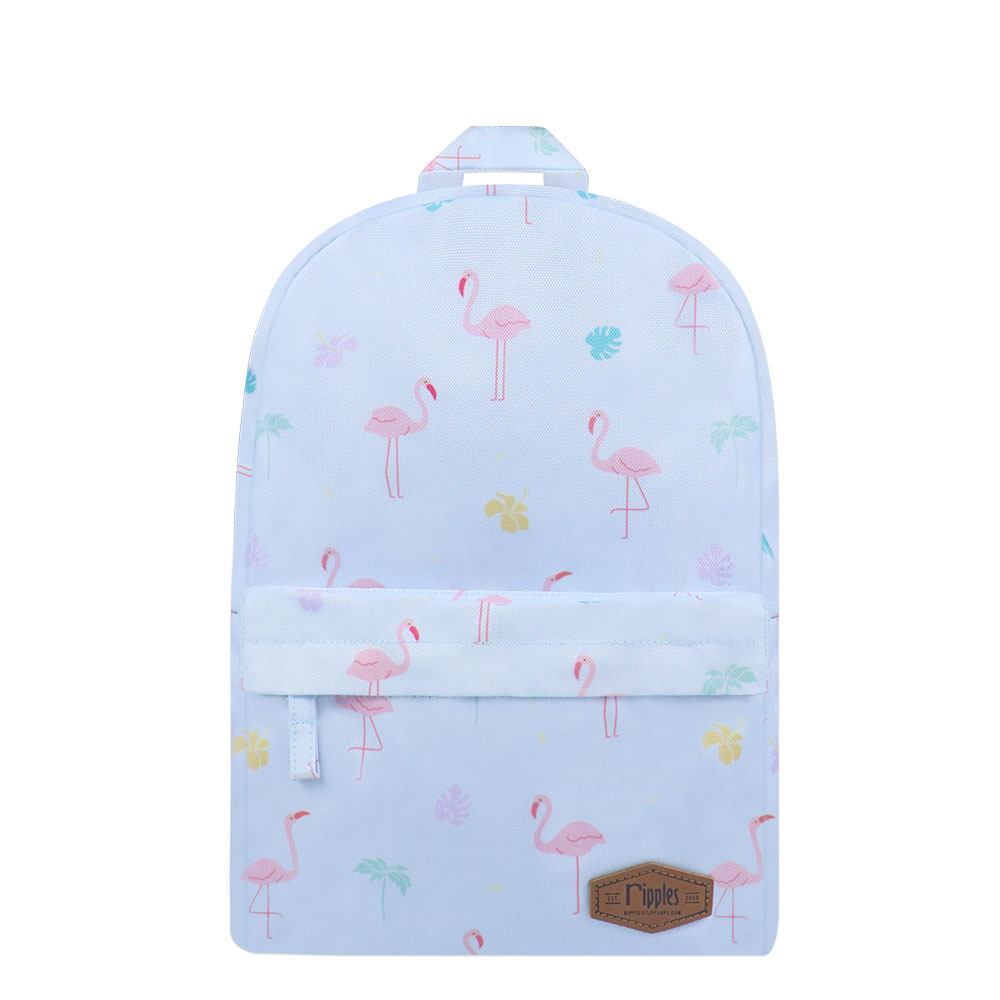 Flamingo Mid Sized Kids School Backpack Baby Blue Ripples Online Store