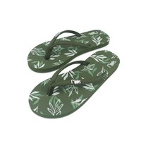 Leaves Ladies Flip Flops (Camo Green)