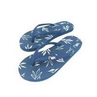 Leaves Ladies Flip Flops (Dust Blue)