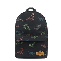 Dinosaurs Mid Sized Kids School Backpack (Black)