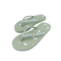 Meadow Bunny Ladies Flip Flops (Sage Green)