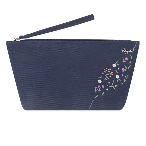 Flowery Cosmetic Pouch (Navy Blue) Flowery Cosmetic Pouch (Navy Blue)