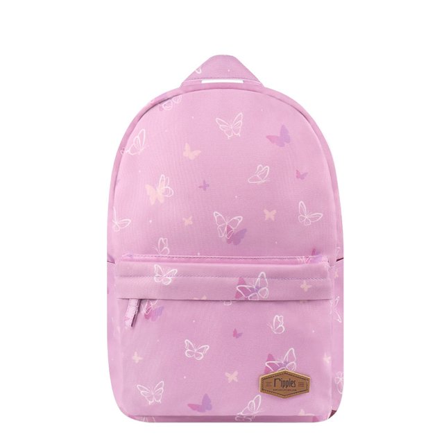 Butterfly Mid Sized Kids School Backpack (Purple)