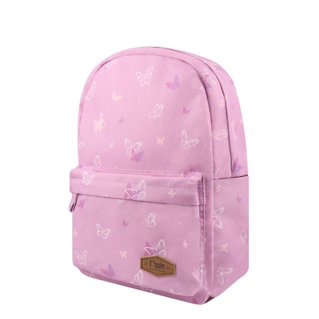 Butterfly Mid Sized Kids School Backpack (Purple)