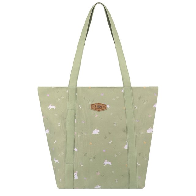 Meadow Bunny Tote Bag (Sage Green)