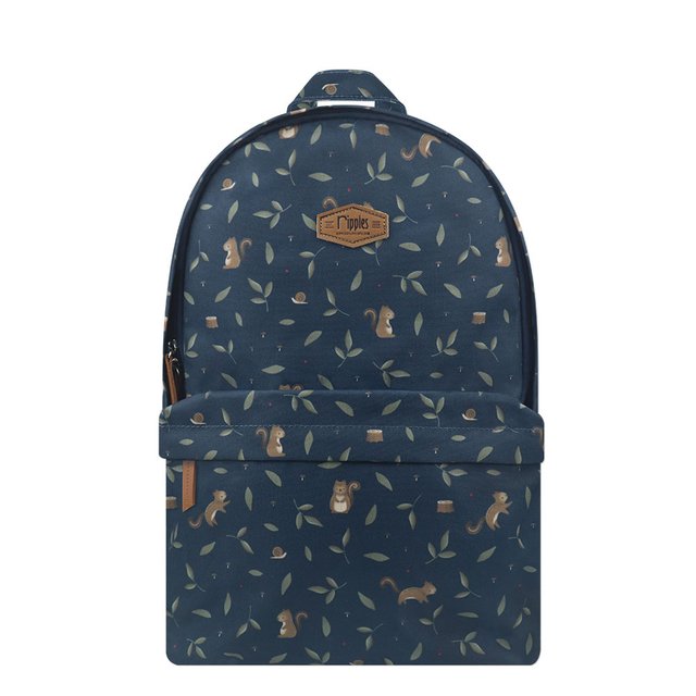 Squirrel School Backpack (Grey Blue)