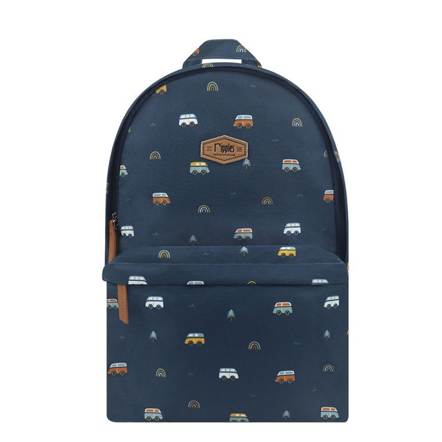Rainbow Caravan School Backpack (Grey Blue)