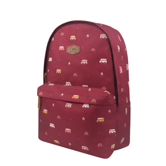 Rainbow Caravan School Backpack (Raspberry Pink)