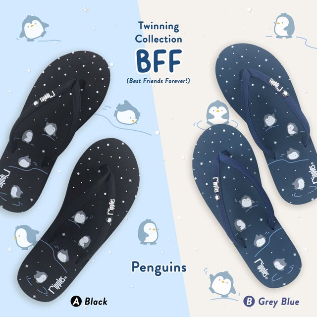 BFF Friends Flip Flops Penguin Twinning Collection 