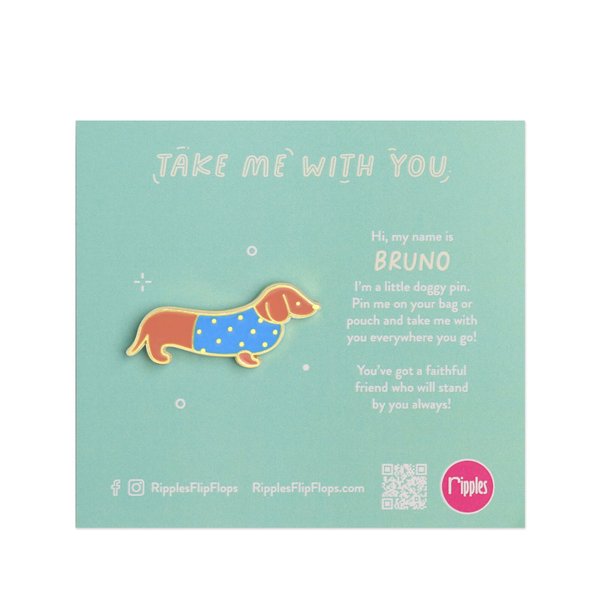 Dachshund Pin (Blue)