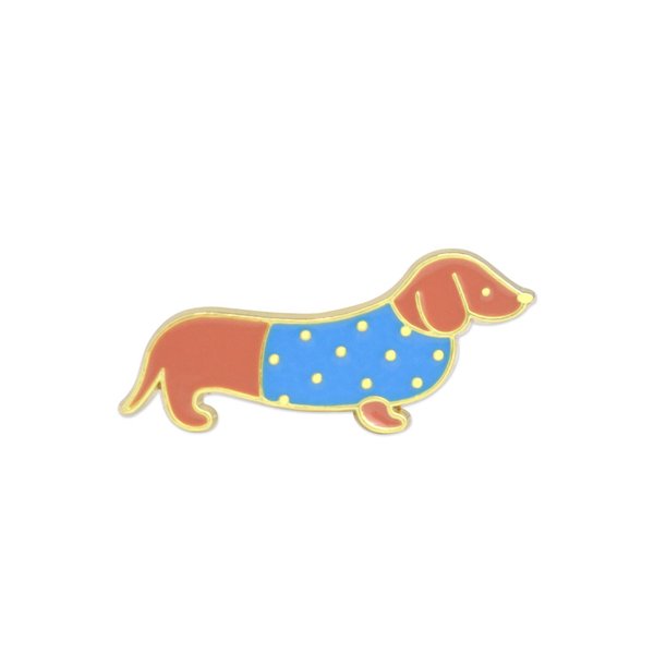 Dachshund Pin (Blue)
