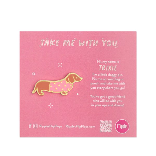 Dachshund Pin (Pink)
