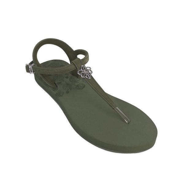 Ripples Orchid T-Straps Ladies Sandals (Camo Green) Ripples Orchid T-Straps Ladies Sandals (Camo Green)