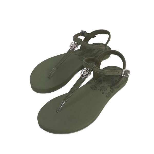 Ripples Orchid T-Straps Ladies Sandals (Camo Green) Ripples Orchid T-Straps Ladies Sandals (Camo Green)