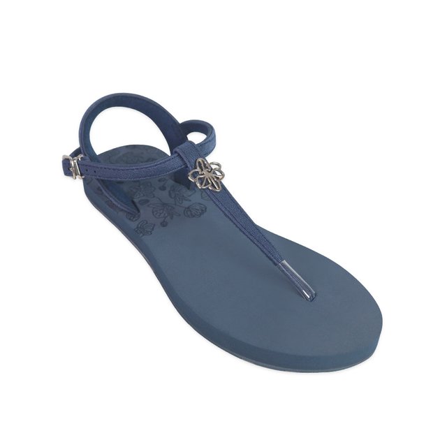 Ripples Orchid T-Straps Ladies Sandals (Dust Blue)