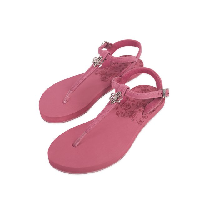 Ripples Orchid T-Straps Ladies Sandals (Dust Pink)