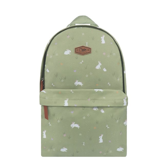 Meadow Bunny School Backpack (Sage Green)