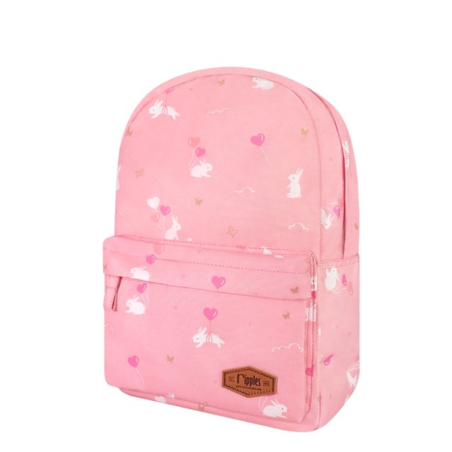 Bunny Mid Sized Kids School Backpack (Pink)
