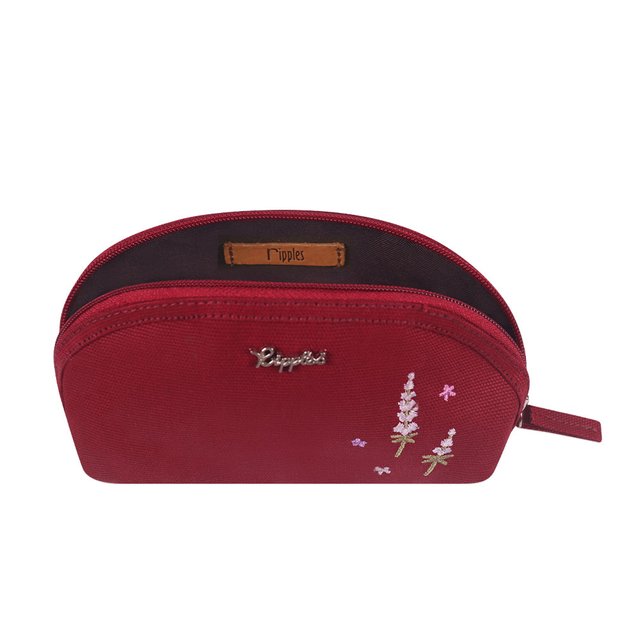 Everly Embroidery Pouch (Maroon)