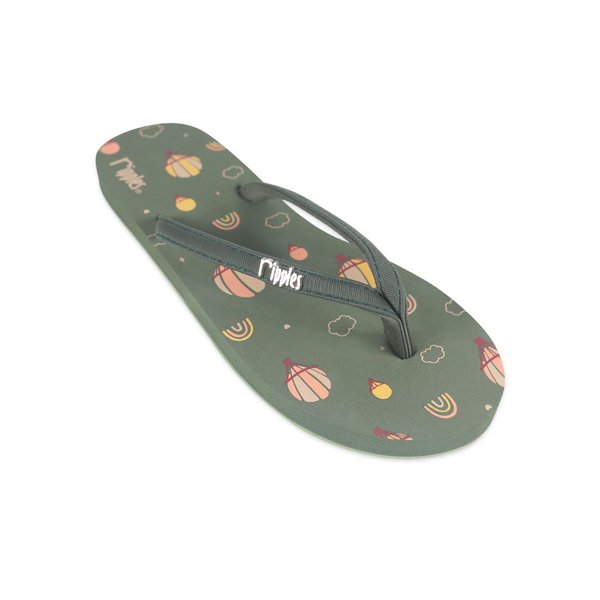 Hot Air Balloon Ladies Flip Flops (Willow Green) Hot Air Balloon Ladies Flip Flops (Willow Green)