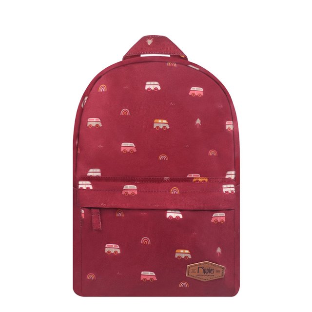 Rainbow Caravan Mid Sized Kids School Backpack (Raspberry Pink)