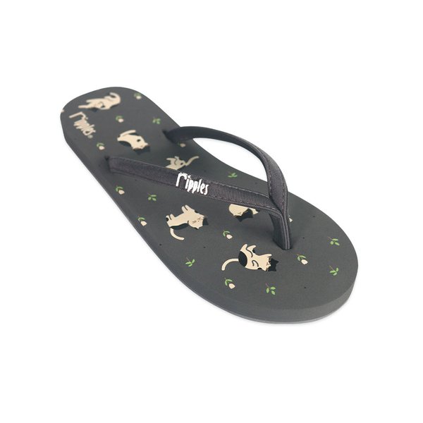Cats Ladies Flip Flops (Grey) Cats Ladies Flip Flops (Grey)