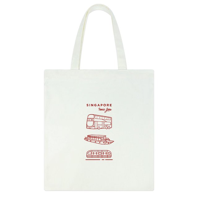 Singapore Iconic Gems Recycled Tote Bag 02