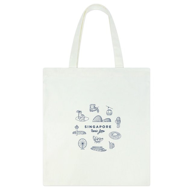 Singapore Iconic Gems Recycled Tote Bag 04