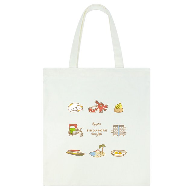 Singapore Iconic Gems Recycled Tote Bag 06