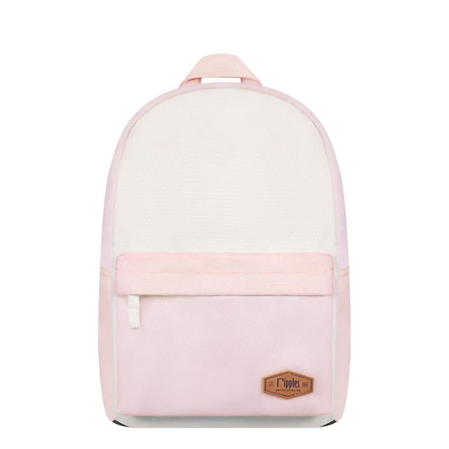 Colour Block Mid Sized Kids School Backpack (Pink)