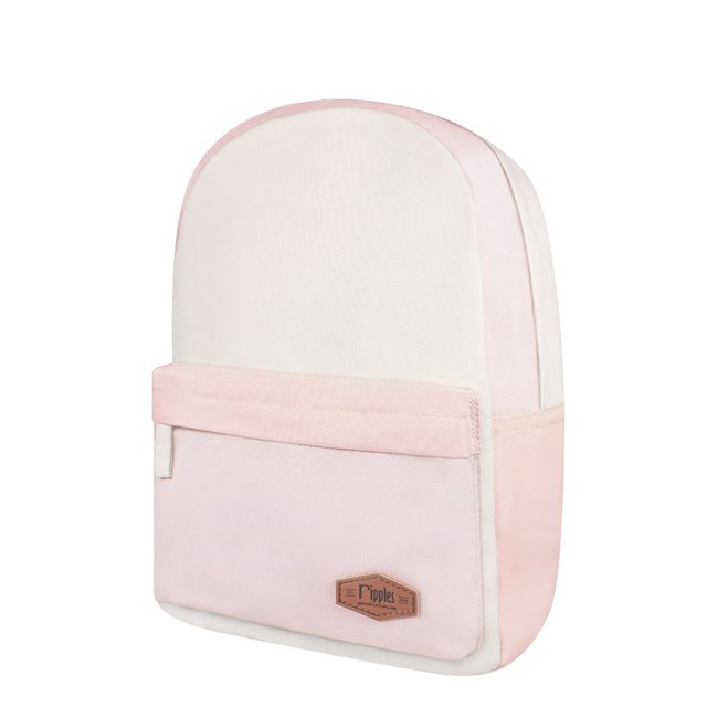 Colour Block Mid Sized Kids School Backpack (Pink)