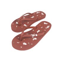 Meadow Bunny Ladies Flip Flops (Dark Red)