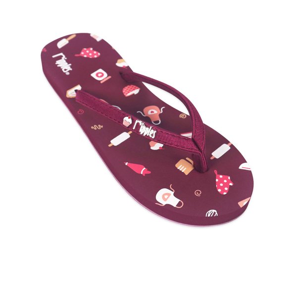 Baking Ladies Flip Flops (Maroon Purple) Baking Ladies Flip Flops (Maroon Purple)
