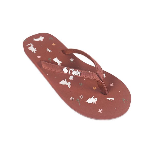 Meadow Bunny Ladies Flip Flops (Dark Red) Meadow Bunny Ladies Flip Flops (Dark Red)