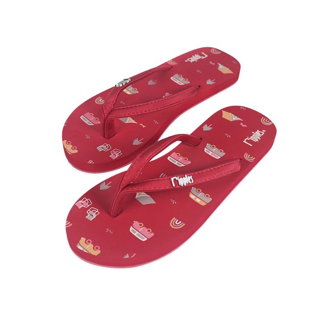 Rainbow Caravan Ladies Flip Flops (Raspberry Pink)