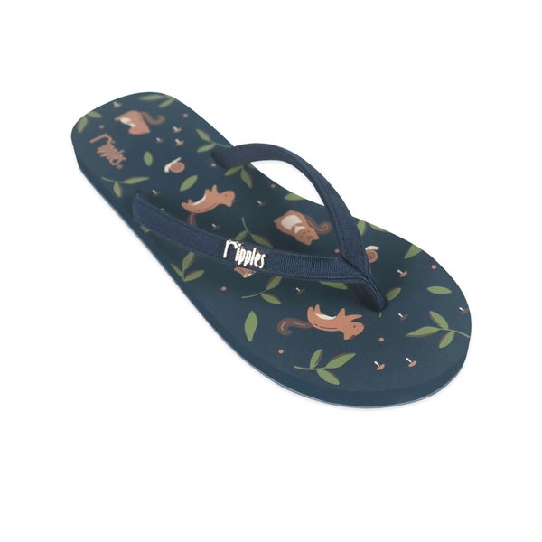 Squirrel Ladies Flip Flops (Grey Blue) Squirrel Ladies Flip Flops (Grey Blue)
