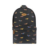 [SALE] Dachshund Dog School Backpack (Black)