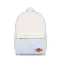 Colour Block Mid Sized Kids School Backpack (Green)