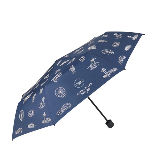 Singapore Iconic Gems Umbrella (Navy Blue)