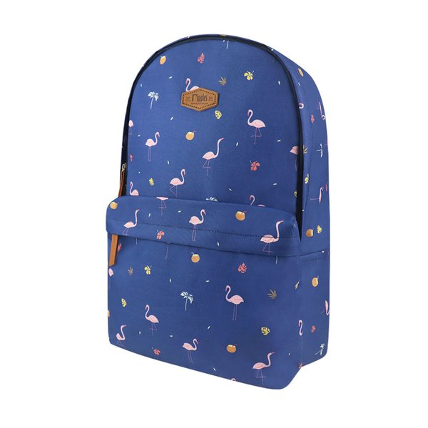 [SALE] Flamingo School Backpack (Navy Blue)