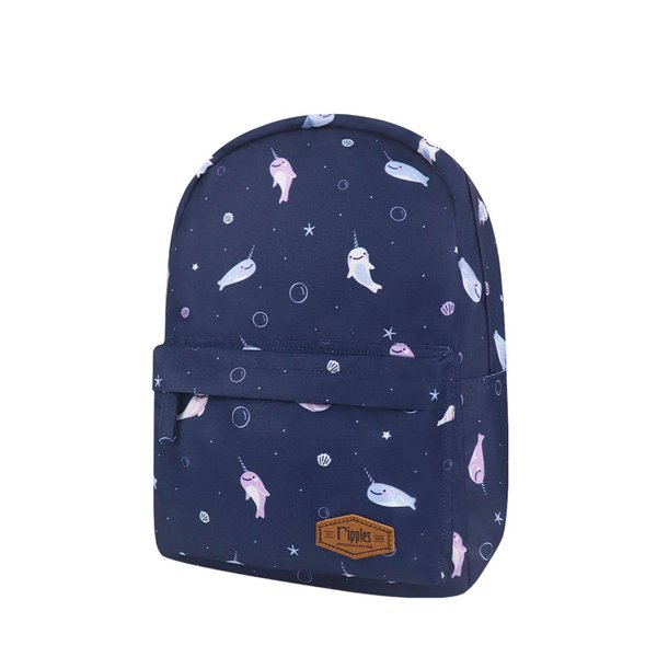 Narwhal Mid Sized Kids School Backpack (Navy Blue) Narwhal Mid Sized Kids School Backpack (Navy Blue)